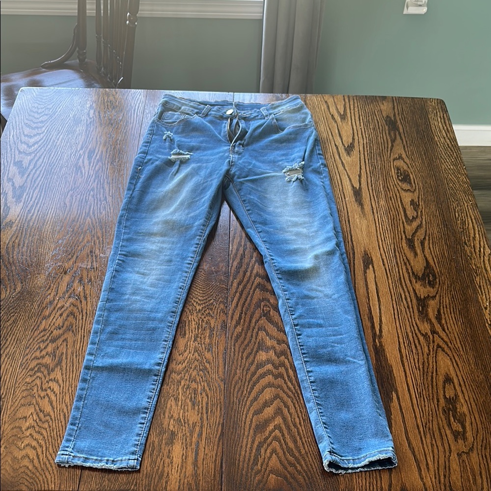 Blue Distressed Jeans
